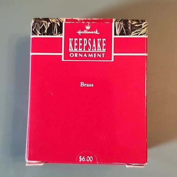 1990 Hallmark Keepsake Miniature Brass Bouquet Ornament Floral in Box Mini - Picture 4 of 5